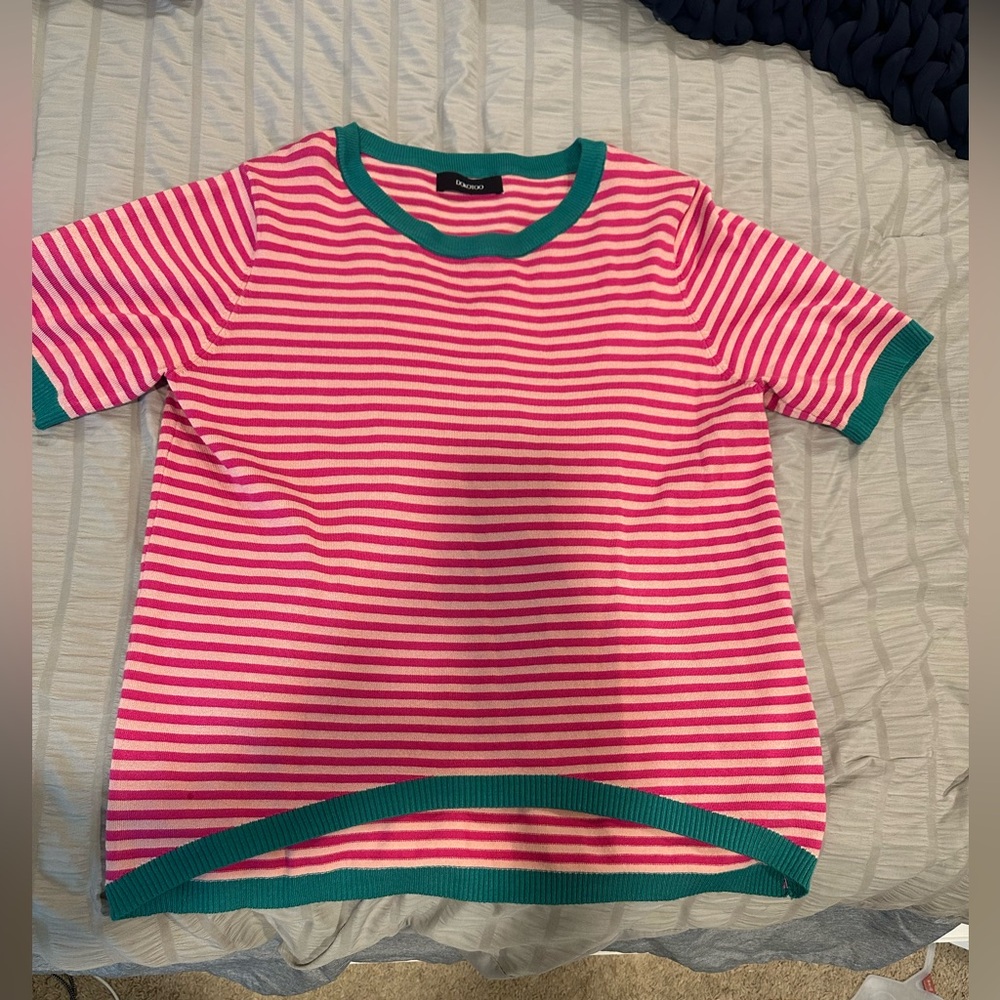 Dokotoo women’s Striped Pink and Green Shirt